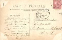 CPA Folklore Auvergne Dans la montagne Descente du bois TOP