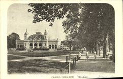 VINTAGE POSTCARD Theater Yverdon Casino