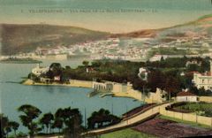 VINTAGE POSTCARD Villefranche on sea Seen from of the road Jean Saint
