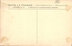 POSTAL de la VENDIMIA pesada el monumento del reconocimiento interaliado