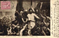 VINTAGE POSTCARD Musee of Lille We want Barabas Muller