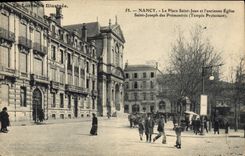 CPA Religion prostestante Nancy La place St Jean et l'ancienne eglise Saint Joseph des Premontres Temple protestant