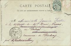 Templo del Protestant de Compiegne del prostestante de la religión de la POSTAL de la VENDIMIA