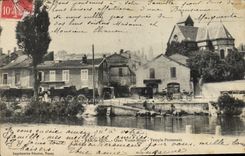 Barra del prostestante de la religión de la POSTAL de la VENDIMIA el templo del Protestant de duque Quay Victor Hugo