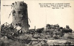VINTAGE POSTCARD Ruins of the Sugar refinery of Moscow Berry to the Vat Militaria