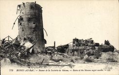 CPA Berry au Bac Ruines de la Sucrerie de Moscou 
