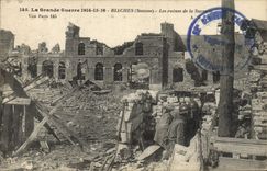 VINTAGE POSTCARD Ruins of the Sugar refinery Biaches Militaria