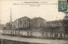 VINTAGE POSTCARD Sermaize Sugar refinery les Bains the refinery