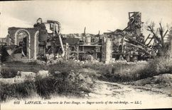 VINTAGE POSTCARD Red Sugar refinery of Bridge Laffaux