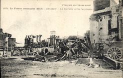 VINTAGE POSTCARD Sugar refinery Ercheu Militaria