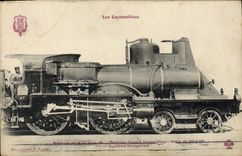 VINTAGE POSTCARD Train Engine Machine of Co PLM First type has cut sale