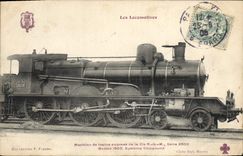 CPA Train Locomotive Machine de trains express de la Cie PLM