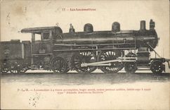 CPA Train Locomotive a 4 roues accouplees