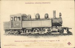 VINTAGE POSTCARD Train colonial Engines England Machine of the News Zealand New Zealand