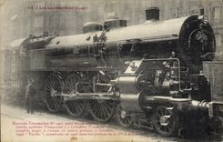 VINTAGE POSTCARD Train Locomotive News 2901 for express trains