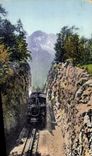 VINTAGE POSTCARD Train Engine Brunigbahn auf der Passhohe