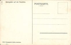 VINTAGE POSTCARD Train Engine Brunigbahn auf der Passhohe