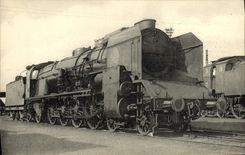 VINTAGE POSTCARD Train Engine of the South East Machine 241 D 17
