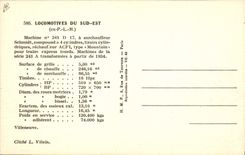 VINTAGE POSTCARD Train Engine of the South East Machine 241 D 17