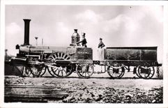 VINTAGE POSTCARD Train Engine 11 Saint Lo Compagnie of Paris has Rouen