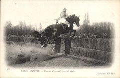 CPA Cheval Equitation Hippisme Paris Sportif Courses d'Auteuil Saut de haie