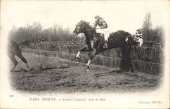 CPA Cheval Equitation Hippisme Paris Sportif Courses d'Auteuil Saut de haie 