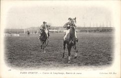 VINTAGE POSTCARD Horse Horsemanship Hippisme Paris Sporting Races of Auteuil Returned of race