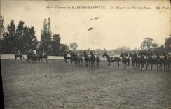 CPA Cheval Equitation Hippisme Courses de Maisons Laffitte Un depart au starting Gate 