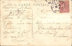 Equitación de Hippisme del caballo de la POSTAL de la VENDIMIA el Bois de Boulogne un día de razas en el césped