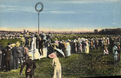 CPA Cheval Equitation Hippisme Vittel l'arrivee d'une course 