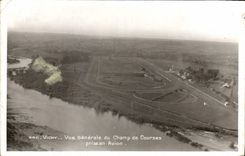 MODERN CARD Horse Horsemanship Hippisme Vichy View of the racecourse taken in the plane