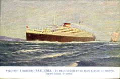 CPA Bateau Paquebot a moteurs Saturnia 