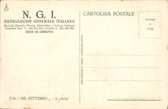 VINTAGE POSTCARD Boat Steamer Re Vittorio NGI