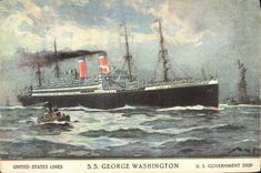 CPA Bateau Paquebot SS George Washington