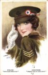 CPA Fantaisie Illustrateur Angleterre Militaria