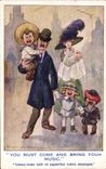 VINTAGE POSTCARD Fantasy Illustrator Family Fred Spurgin
