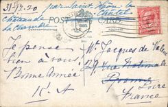 VINTAGE POSTCARD Fantasy Illustrator Child Bird Letter-box