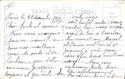 VINTAGE POSTCARD Fantaisie Illustrator Bear Becomes fluffy