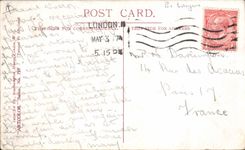 VINTAGE POSTCARD Fantaisie Illustrator Man has clean sweep