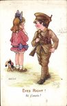 CPA Fantaisie Illustrateur Enfants Militaria 