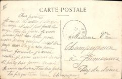 VINTAGE POSTCARD Militaria Camp of Chambaran Canon of 75