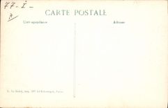 VINTAGE POSTCARD Militaria Pont on Ourcq destroys during the battle of Meaux Train