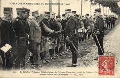 CPA Grandes manoeuvres du Bourbonnais 1909 Le general Tremeau Generalissime de l'armee francaise Militaria