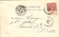 Folklore de Auvergnant del coche de la POSTAL de la VENDIMIA