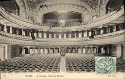 VINTAGE POSTCARD Vichy the casino Room of Theater