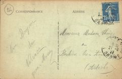 VINTAGE POSTCARD Valence the theater and the town hall