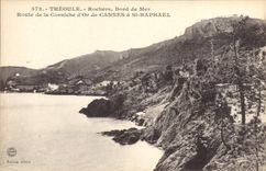 CPA Theoule Rochers Bord De Mer Route De La Corniche D'Or De Cannes a St Raphael