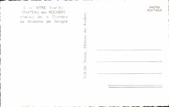 MODERN CARD Pane Interior Castle Of the Rocks of the room of Madam de Sevigne