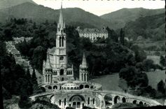 POSTAL MODERNA pesado la basílica vista del castillo fuerte