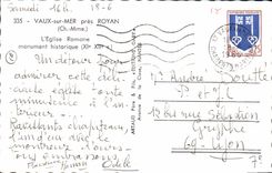 MODERN CARD Be worth On Sea Close Royan the Romance church